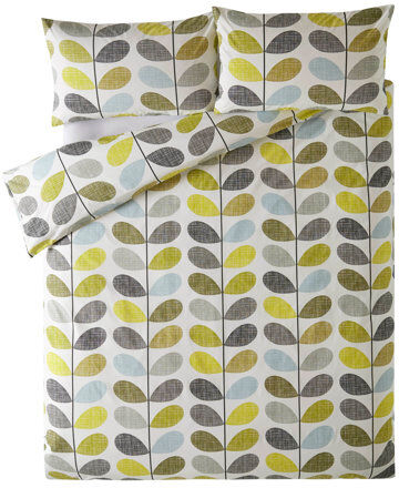 Orla Kiely Scribble Stem 200 TC Percale Duvet Cover Orla Kiely Size: Kingsize (230 x 220cm), Colour: Duck Egg/Seagrass  - Size: Double Orla Kiely Scribble Stem 200 TC Percale Duvet Cover Orla Kiely Size: Kingsize (230 x 220cm), Colour: Duck Egg/Seagrass  - Size: Double