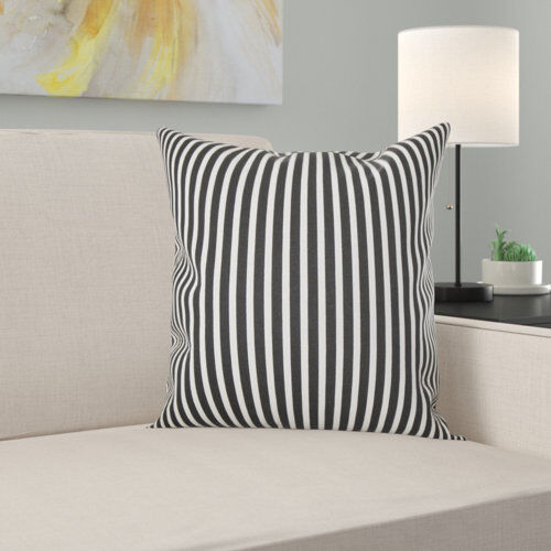 Brayden Studio Fairfield 100% Cotton Cushion Cover Brayden Studio Size: 50 x 50cm, Colour: Black  - Size: 45.72cm H x 66.04cm W x 3.81cm D Brayden Studio Fairfield 100% Cotton Cushion Cover Brayden Studio Size: 50 x 50cm, Colour: Black  - Size: 45.72cm H x 66.04cm W x 3.81cm D