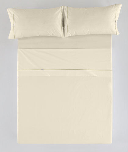 Ebern Designs Debi Cotton Blend Percale Sheet Set Ebern Designs Size: Super King (6'), Colour: Cream  - Size: Emperor (7') Ebern Designs Debi Cotton Blend Percale Sheet Set Ebern Designs Size: Super King (6'), Colour: Cream  - Size: Emperor (7')