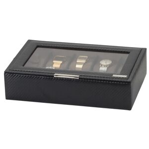 Symple Stuff 20cm William Watch Box black 20.0 H x 31.0 W x 8.0 D cm