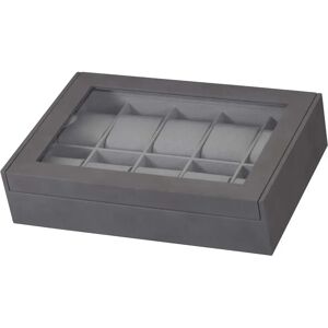 Mele&Co Jarrad 10 Watch Jewellery Box gray 7.5 H x 32.0 W x 22.0 D cm