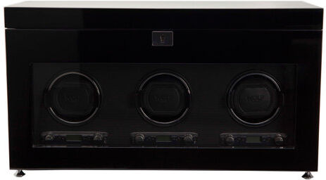 Wolf Savoy Triple Watch Winder WOLF Colour: Black  - Size: 79cm H X 250cm W X 250cm D Wolf Savoy Triple Watch Winder WOLF Colour: Black  - Size: 79cm H X 250cm W X 250cm D