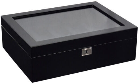 WOLF Savoy Watch Box WOLF Colour: Piano Black  - Size: 87cm H X 62cm W X 65cm D WOLF Savoy Watch Box WOLF Colour: Piano Black  - Size: 87cm H X 62cm W X 65cm D