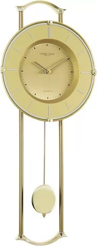 London Clock Company Wall Clock London Clock Company Finish: Gold  - Size: London Clock Company Wall Clock London Clock Company Finish: Gold  - Size: