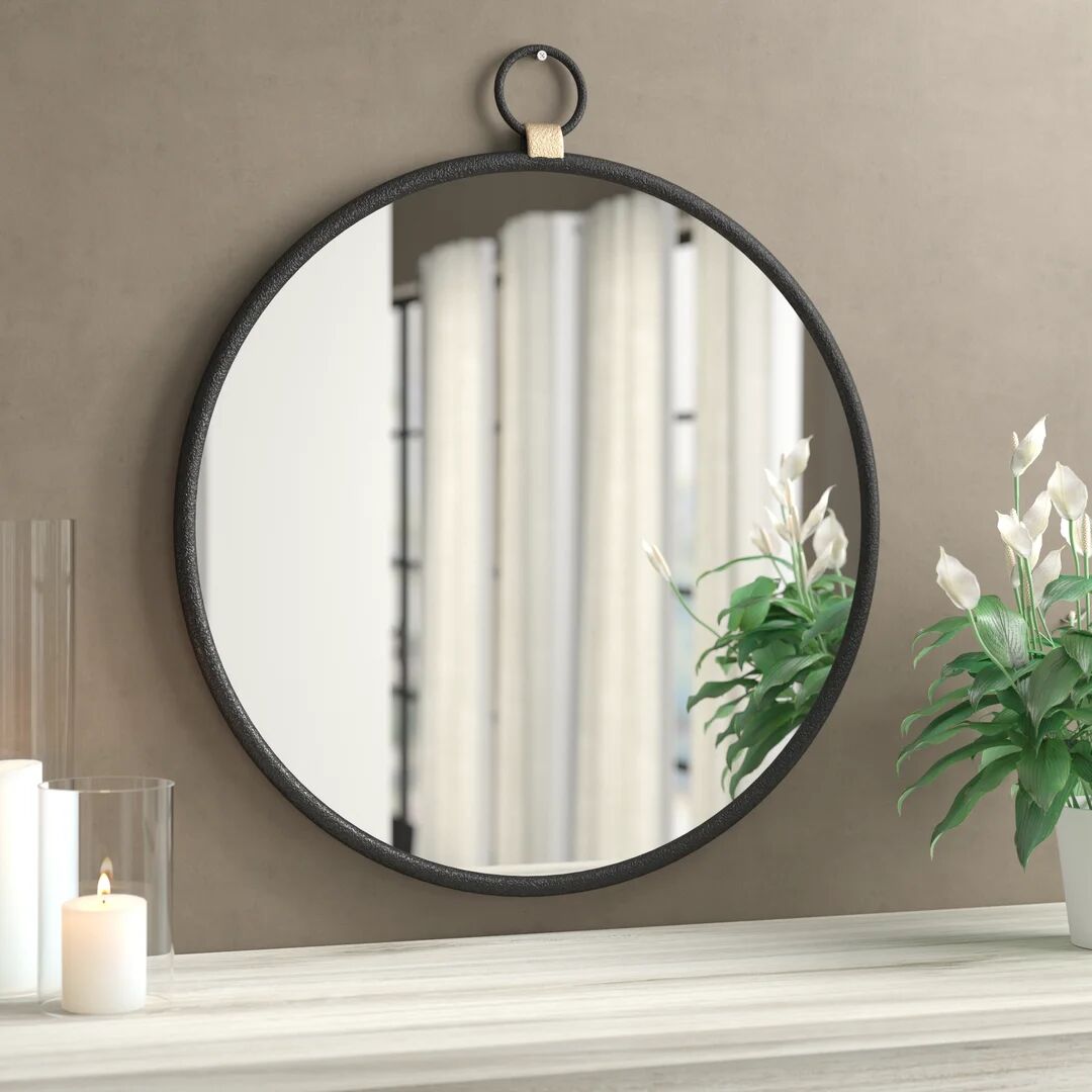 Three Posts Aahil Accent Mirror black 70.0 H x 61.0 W x 20.0 D cm