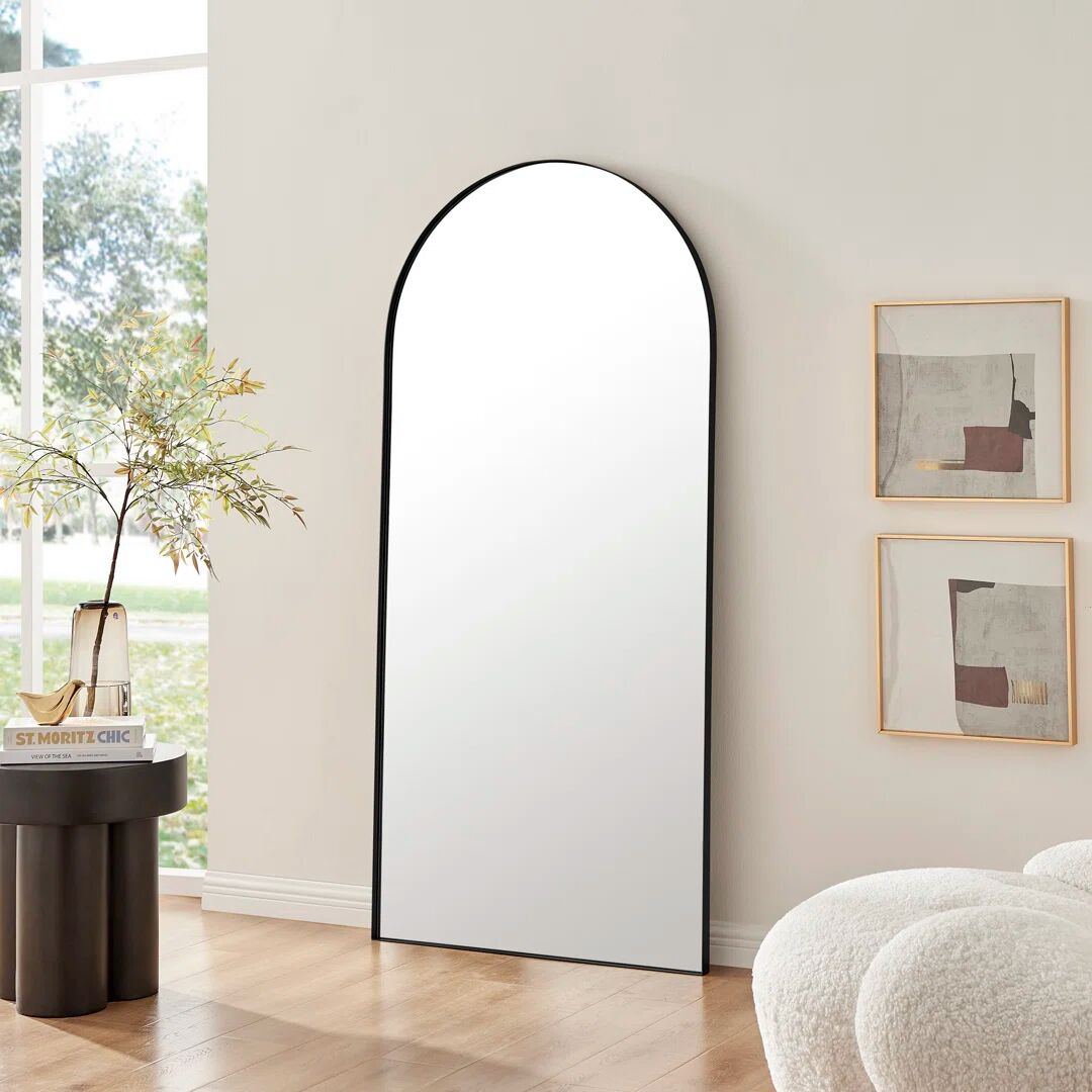Fairmont Park Adne Hallway Mirror - Full Length Arch Metal Frame Living Room Mirror black 170.0 H x 80.0 W x 3.5 D cm