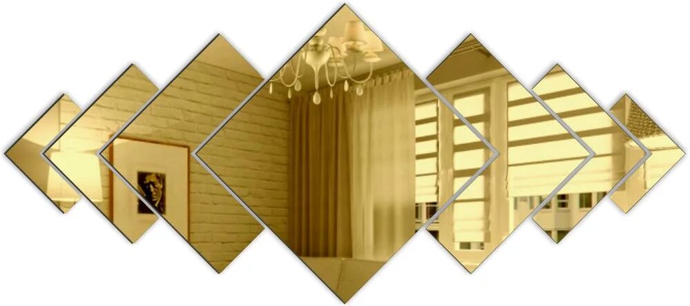 Fairmont Park 7 Piece Jazmyne Mirror Set yellow 50.0 H x 113.0 W x 0.3 D cm