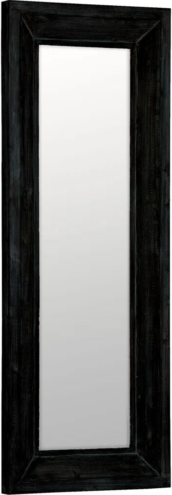 Canora Grey Abbeygail Mirror Framed Wall Mounted Accent Mirror black 180.0 H x 70.0 W cm