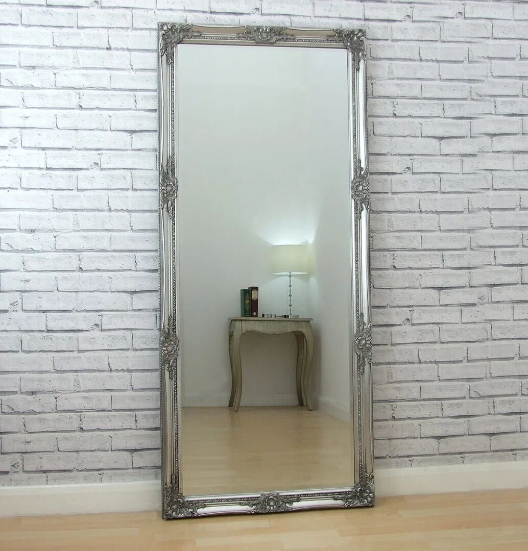 Exclusive Mirrors Isabella Leaner Mirror White Matt gray 162.0 H x 72.0 W x 4.0 D cm