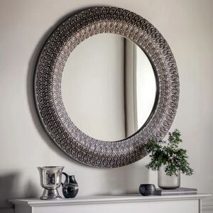 Gallery Direct Chillenden Mirror Pewter 99.5 H x 99.5 W x 5.5 D cm