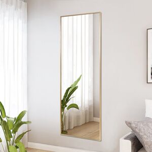 Fairmont Park Full Length Modern Aluminum Alloy Frame Wall Mirror Space-Saving Gold 140cm H x 40cm W