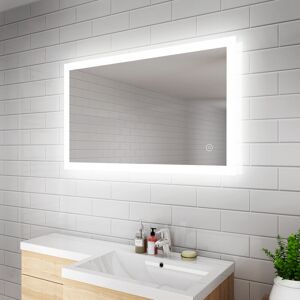 Ivy Bronx Arbuckle Lighted Wall Mounted Bathroom Mirror 100cm H x 60cm W