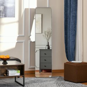 HOMCOM Full Length Mirror Black 156cm H X 37cm W X 43cm D