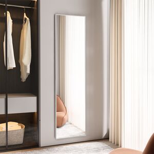 17 Stories Rectangular Wall-mounted Floor-to-ceiling Dual-purpose Fitting Mirror Silver 150cm H X 40cm W