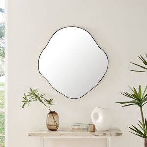 Fairmont Park Loscalzo Pebble Metal Framed Wall Mirror - Organic Shape Hallway Mirror Black 100cm H X 97cm W X 3cm D Fairmont Park Loscalzo Pebble Metal Framed Wall Mirror - Organic Shape Hallway Mirror Black 100cm H X 97cm W X 3cm D