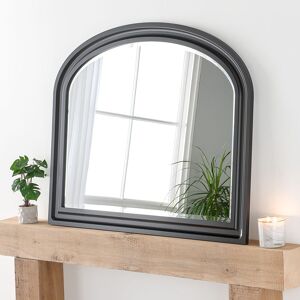 Mercer41 Stimson Wood Framed Leaning Overmantle Mirror Black Sprayed 83cm H X 105cm W X 2cm D Mercer41 Stimson Wood Framed Leaning Overmantle Mirror Black Sprayed 83cm H X 105cm W X 2cm D