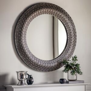 Gallery Direct Chillenden Mirror Pewter 99.5cm H X 99.5cm W X 5.5cm D Gallery Direct Chillenden Mirror Pewter 99.5cm H X 99.5cm W X 5.5cm D