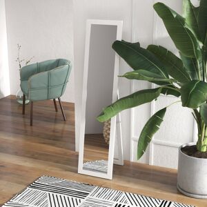 17 Stories Mahalet Rectangle Wood Floor Mirror White 157cm H X 37cm W X 40cm D 17 Stories Mahalet Rectangle Wood Floor Mirror White 157cm H X 37cm W X 40cm D