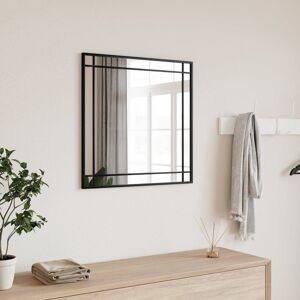 17 Stories Mirl Rectangle Metal Wall Mirror Black 60cm H x 60cm W 17 Stories Mirl Rectangle Metal Wall Mirror Black 60cm H x 60cm W