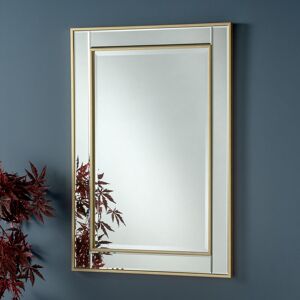 Fairmont Park Hemberger Rectangle Wall Mirror Gold 95cm H x 70cm W Fairmont Park Hemberger Rectangle Wall Mirror Gold 95cm H x 70cm W