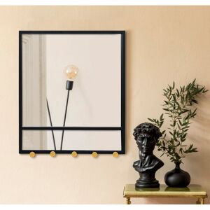 Borough Wharf Bertram Accent Mirror Black 60cm H X 52cm W X 7cm D Borough Wharf Bertram Accent Mirror Black 60cm H X 52cm W X 7cm D