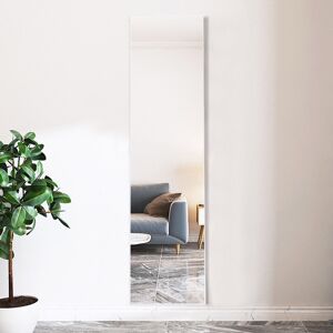 17 Stories Madissyn Metal Framed Freestanding or Hanging Full Length Mirror in White White 147cm H X 37cm W X 1.6cm D 17 Stories Madissyn Metal Framed Freestanding or Hanging Full Length Mirror in White White 147cm H X 37cm W X 1.6cm D
