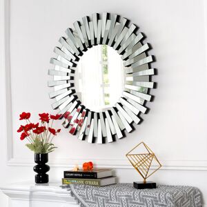 Canora Grey Axentie Round Wall Accent Mirror Hallway Hollywood Mirror Silver 80cm H x 80cm W Canora Grey Axentie Round Wall Accent Mirror Hallway Hollywood Mirror Silver 80cm H x 80cm W