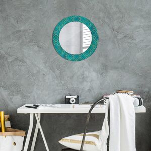 East Urban Home Huldar Round Glass Framed Wall Mounted Accent Mirror Turquoise Green and Gold Composition 50cm H x 50cm W East Urban Home Huldar Round Glass Framed Wall Mounted Accent Mirror Turquoise Green and Gold Composition 50cm H x 50cm W