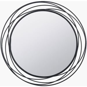 Etta Avenue Javin Round Metal Swirl Framed Wall Mounted Accent Mirror Matte Black 90cm H X 90cm W X 3cm D Etta Avenue Javin Round Metal Swirl Framed Wall Mounted Accent Mirror Matte Black 90cm H X 90cm W X 3cm D