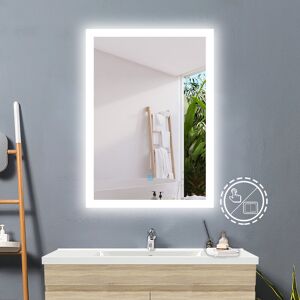 Metro Braegha Rectangle Wall Mounted Bathroom / Vanity Mirror White 70cm H x 50cm W Metro Braegha Rectangle Wall Mounted Bathroom / Vanity Mirror White 70cm H x 50cm W