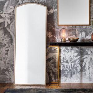 Ebern Designs Geert Thora Metal Framed Full Length Arch Mirror Silver 60 cm H x 150 cm W Ebern Designs Geert Thora Metal Framed Full Length Arch Mirror Silver 60 cm H x 150 cm W