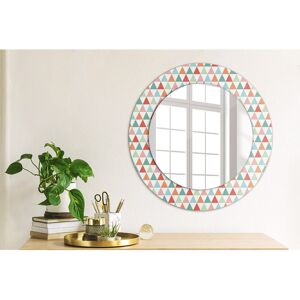East Urban Home Huldar Round Glass Framed Wall Mounted Accent Mirror Multicolour Geometric Pattern 50cm H x 50cm W East Urban Home Huldar Round Glass Framed Wall Mounted Accent Mirror Multicolour Geometric Pattern 50cm H x 50cm W