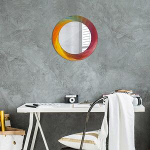 East Urban Home Huldar Round Glass Framed Wall Mounted Accent Mirror Multicolour Hypnotic Spiral 50cm H x 50cm W East Urban Home Huldar Round Glass Framed Wall Mounted Accent Mirror Multicolour Hypnotic Spiral 50cm H x 50cm W