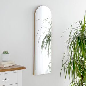 Brayden Studio Fernville Arched Wood Framed Wall Mounted Mirror Matt Gold 100cm H X 30cm W X 2.5cm D Brayden Studio Fernville Arched Wood Framed Wall Mounted Mirror Matt Gold 100cm H X 30cm W X 2.5cm D