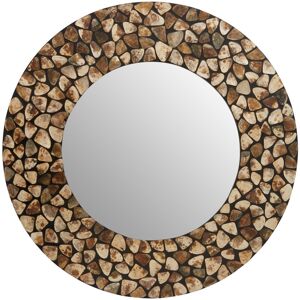 Fairmont Park Blatteis Round Framed Wall Mounted Accent Mirror in Gold/Black/Brown Black/Amber 100cm H X 100cm W X 2cm D Fairmont Park Blatteis Round Framed Wall Mounted Accent Mirror in Gold/Black/Brown Black/Amber 100cm H X 100cm W X 2cm D