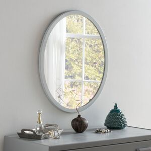 Zipcode Design Maureen Oval Wood Framed Wall Mounted Accent Mirror Light Grey 44.5cm H x 34.3cm W Zipcode Design Maureen Oval Wood Framed Wall Mounted Accent Mirror Light Grey 44.5cm H x 34.3cm W