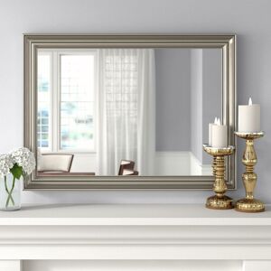 Three Posts Burke High Density Resin Framed Wall Mounted Accent Mirror Silver 130.5cm H x 107.5cm W Three Posts Burke High Density Resin Framed Wall Mounted Accent Mirror Silver 130.5cm H x 107.5cm W