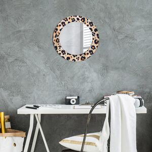 East Urban Home Huldar Round Glass Framed Wall Mounted Accent Mirror Beige Wild Pattern 50cm H x 50cm W East Urban Home Huldar Round Glass Framed Wall Mounted Accent Mirror Beige Wild Pattern 50cm H x 50cm W
