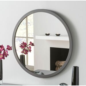 Zipcode Design Tabatha Round Wood Framed Wall Mounted Accent Mirror in Dark Grey 102cm H x 102cm W Zipcode Design Tabatha Round Wood Framed Wall Mounted Accent Mirror in Dark Grey 102cm H x 102cm W