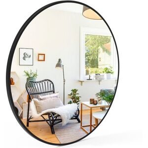 Latitude Run Hyginos Round Metal Wall Mirror Black 60 cm H x 60 cm W Latitude Run Hyginos Round Metal Wall Mirror Black 60 cm H x 60 cm W