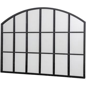 Gallery Direct Arched Metal Wall Mirror Black 80cm H X 120cm W X 3cm D Gallery Direct Arched Metal Wall Mirror Black 80cm H X 120cm W X 3cm D