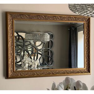 ClassicLiving Indianola Polcore Framed Wall Mounted Accent Mirror in Distressed Gold 107cm x 76cm ClassicLiving Indianola Polcore Framed Wall Mounted Accent Mirror in Distressed Gold 107cm x 76cm