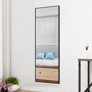 Fairmont Park Full Length Modern Aluminum Alloy Frame Wall Mirror Space-Saving Black 130cm H x 40cm W Fairmont Park Full Length Modern Aluminum Alloy Frame Wall Mirror Space-Saving Black 130cm H x 40cm W