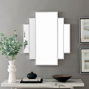 Fairmont Park Lecompton Deco 1920S Inspired Silver Statement Wall Mirror Silver 85.8cm H x 75.4cm W Fairmont Park Lecompton Deco 1920S Inspired Silver Statement Wall Mirror Silver 85.8cm H x 75.4cm W