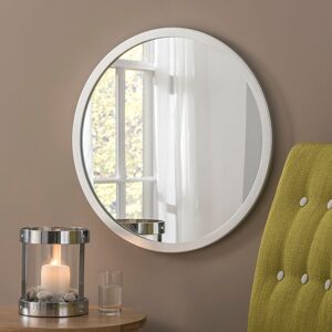 Zipcode Design Tabatha Round Wood Framed Wall Mounted Accent Mirror in Bright Silver 50cm H x 50cm W Zipcode Design Tabatha Round Wood Framed Wall Mounted Accent Mirror in Bright Silver 50cm H x 50cm W