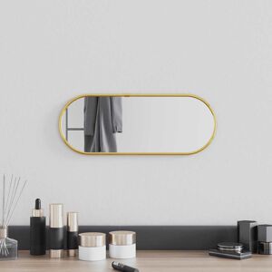 17 Stories Kluk Oval Plastic Framed Wall Mounted Accent Mirror Gold 40cm x 15cm 17 Stories Kluk Oval Plastic Framed Wall Mounted Accent Mirror Gold 40cm x 15cm