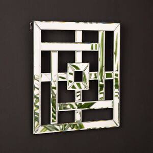 CIMC Home Geometric Mirrored Wall Art for Living Room, 40x40cm Modern Home Decor Wall Mounted Clear Glass Mirror Art for Hallway & Bedroom Clear 40cm H X 40cm W CIMC Home Geometric Mirrored Wall Art for Living Room, 40x40cm Modern Home Decor Wall Mounted Clear Glass Mirror Art for Hallway & Bedroom Clear 40cm H X 40cm W