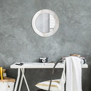 East Urban Home Huldar Round Glass Framed Wall Mounted Accent Mirror White Glossy Marble 50cm H x 50cm W East Urban Home Huldar Round Glass Framed Wall Mounted Accent Mirror White Glossy Marble 50cm H x 50cm W