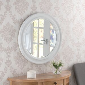 Canora Grey Pressley Accent Mirror White 64cm H X 64cm W X 3cm D Canora Grey Pressley Accent Mirror White 64cm H X 64cm W X 3cm D