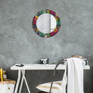 East Urban Home Huldar Round Glass Framed Wall Mounted Accent Mirror Multicolour Hand Painted Flowers 50cm H x 50cm W East Urban Home Huldar Round Glass Framed Wall Mounted Accent Mirror Multicolour Hand Painted Flowers 50cm H x 50cm W